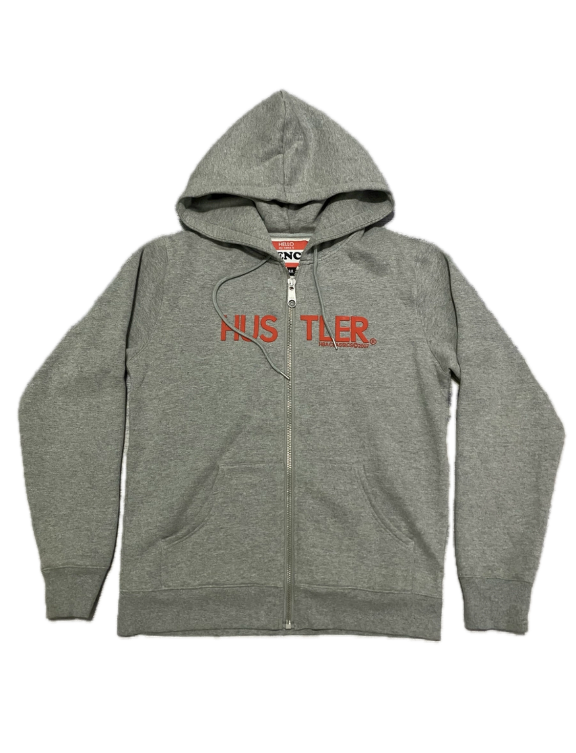 HBA Hood By Air SS17 Hustler Zip Up Hoodie Grey Rare