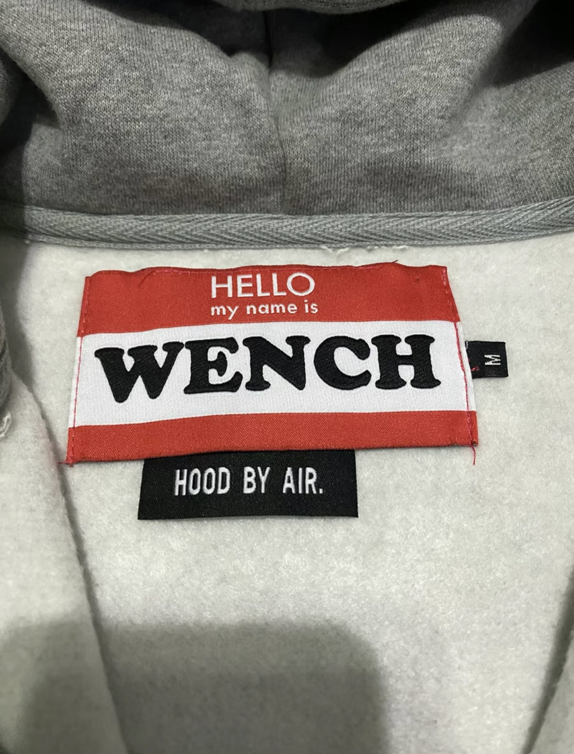 HBA Hood By Air SS17 Hustler Zip Up Hoodie Grey Rare