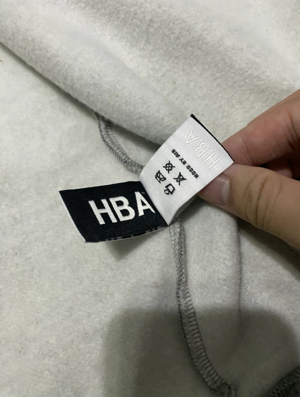 HBA Hood By Air SS17 Hustler Zip Up Hoodie Grey Rare