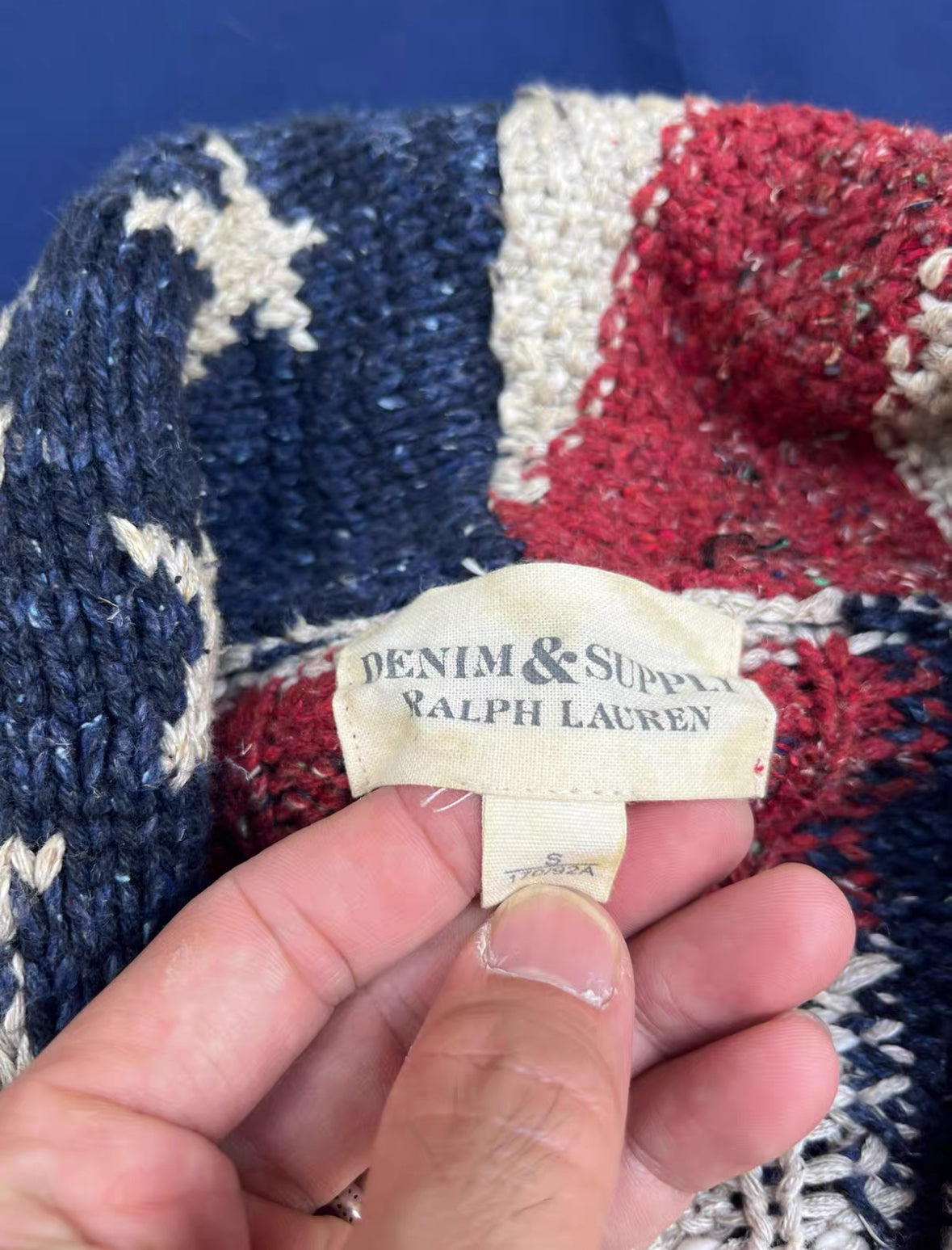 Denim & Supply Ralph Lauren Vintage Flag Wool Cardigan