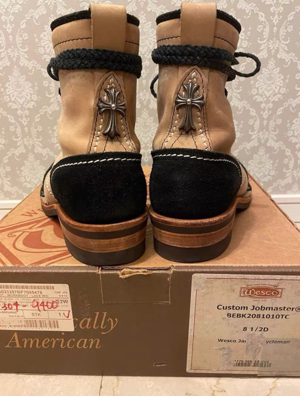 Chrome Hearts x Wesco Jobmaster Boots – Back Cross Detail
