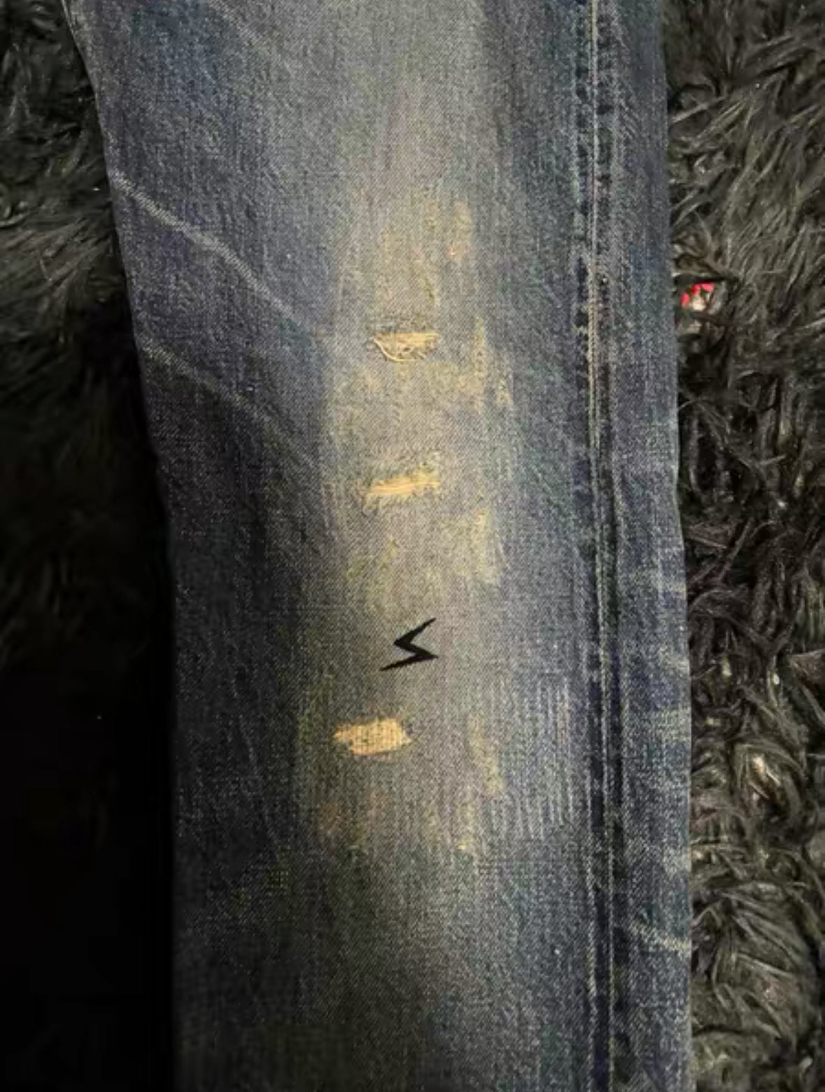 Undercover 09SS Neoboy Poptones Poetry Embroidery Washed Jeans