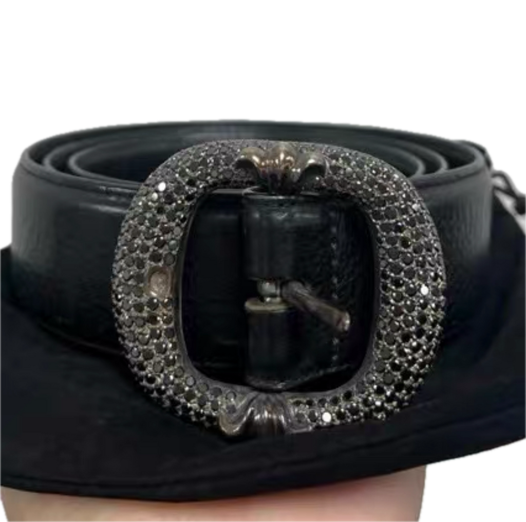 Chrome Hearts Black Diamond Gunslinger Belt