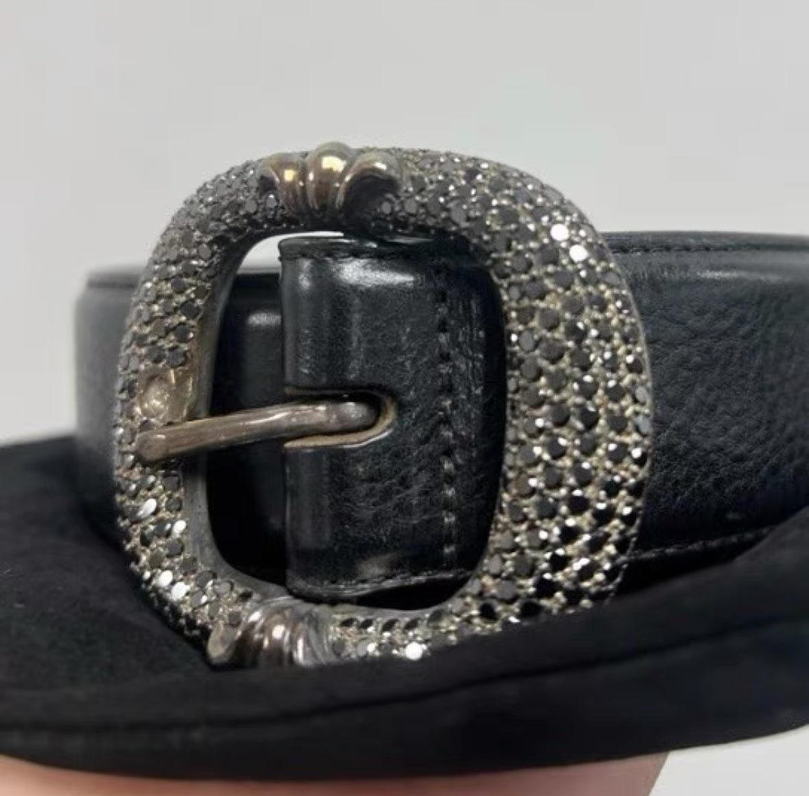 Chrome Hearts Black Diamond Gunslinger Belt