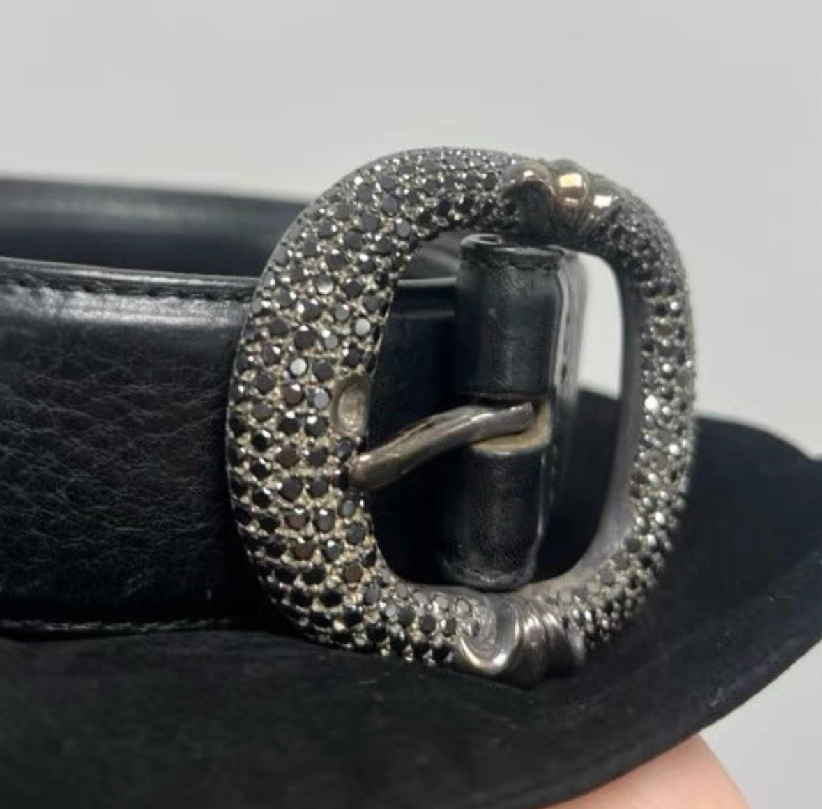 Chrome Hearts Black Diamond Gunslinger Belt