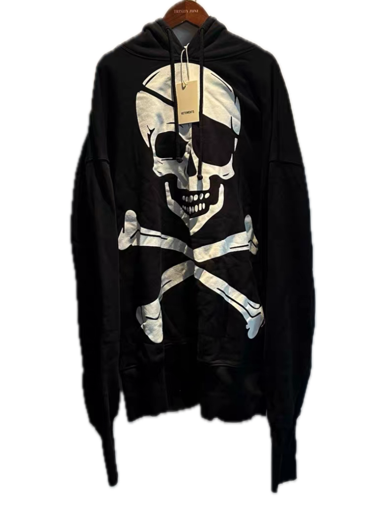 Vetements 19SS Skeleton Studded Pirate Hoodie