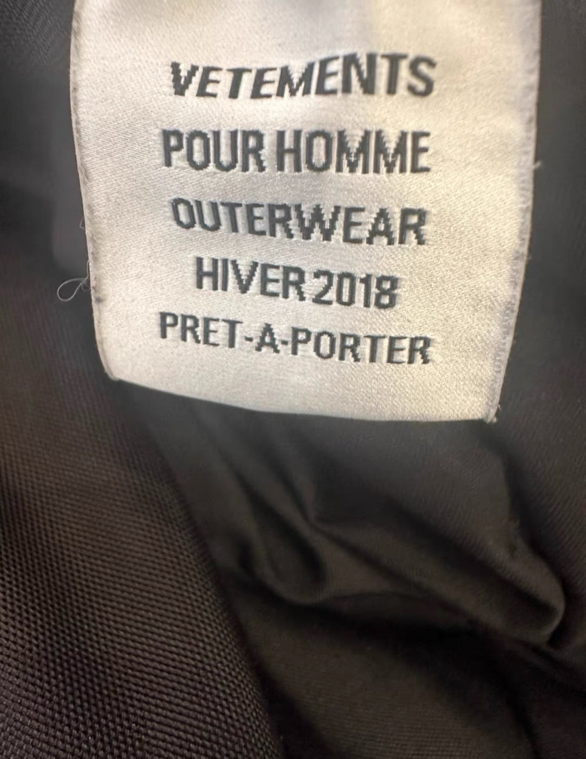 Vetements 18AW Praka Double Layer Coat
