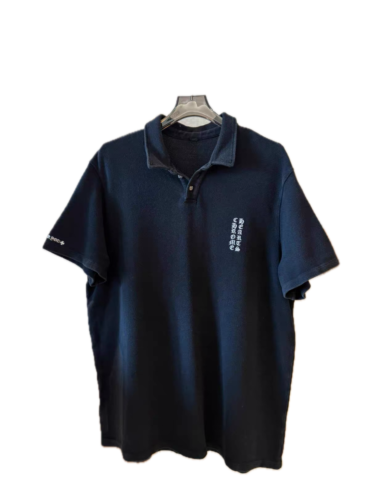 Chrome Hearts Black Waffle Silver Polo Tag Missing