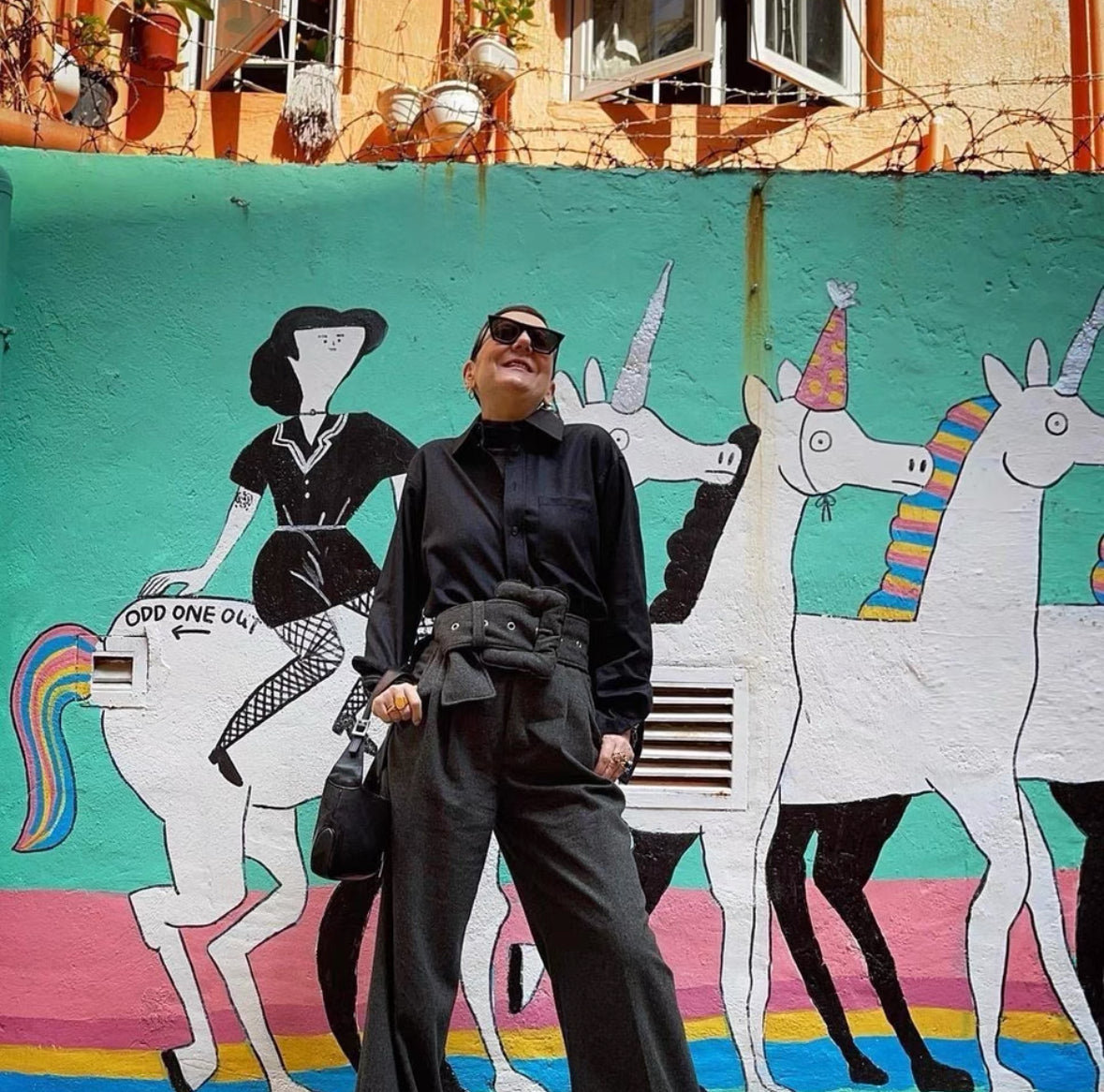 Old Celine Last Season  Runway Wool Belt& Oversize Wool Pants