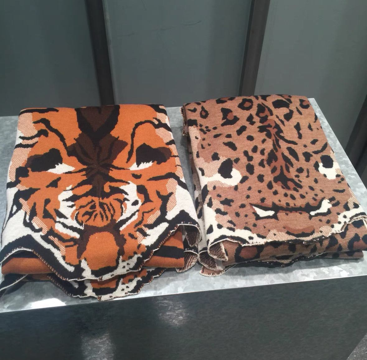 Junya Watanabe CDG Leopard Wool Shawl 2016 Runway