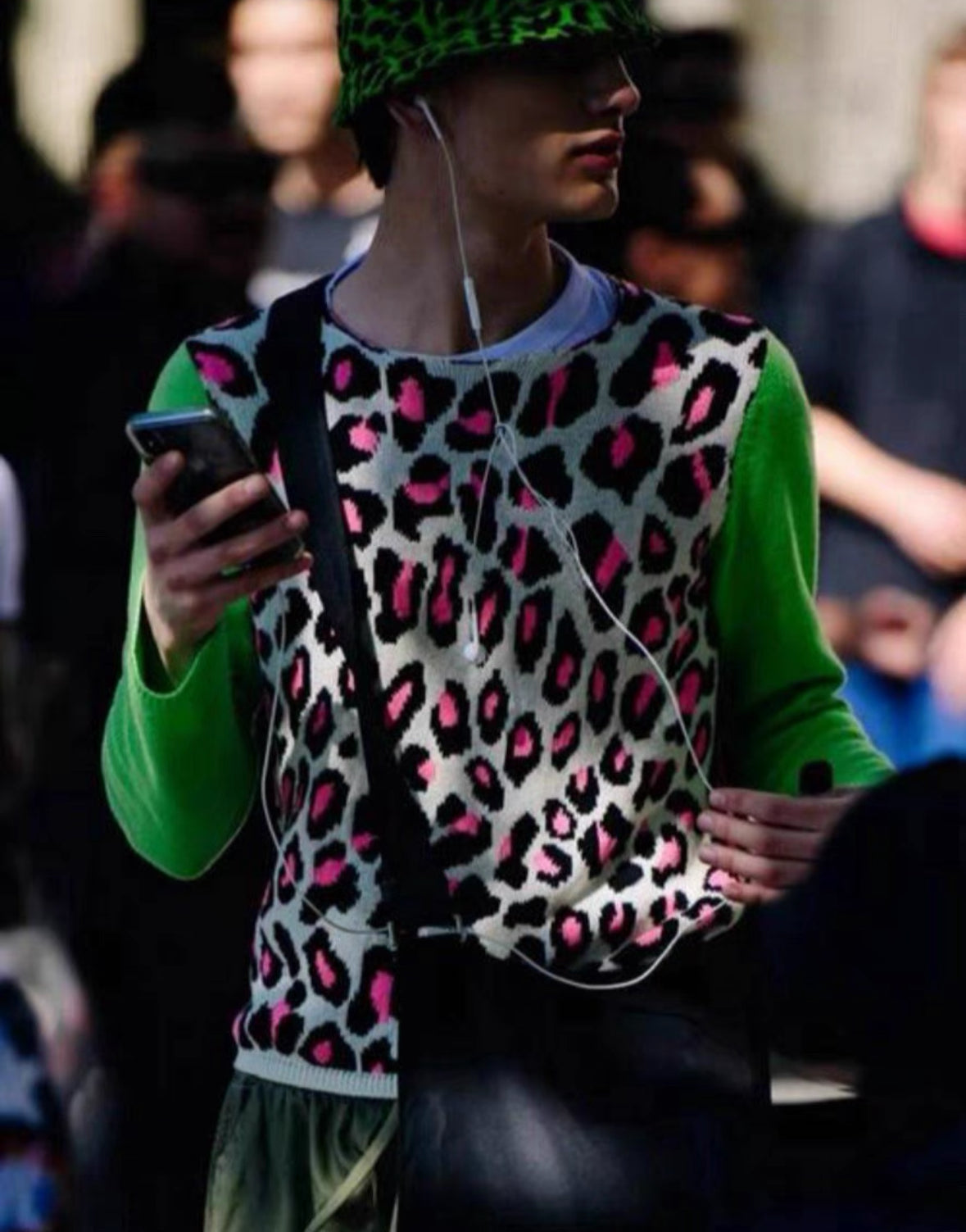 Comme des Garçons Homme Plus Leopard Sweater Runway