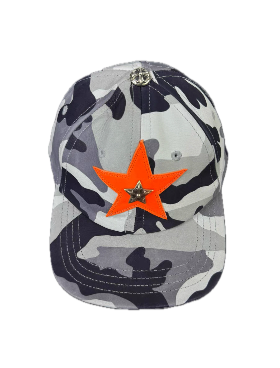 Chrome Hearts Camo Leather Star Baseball Cap 'Vegas Exclusive'
