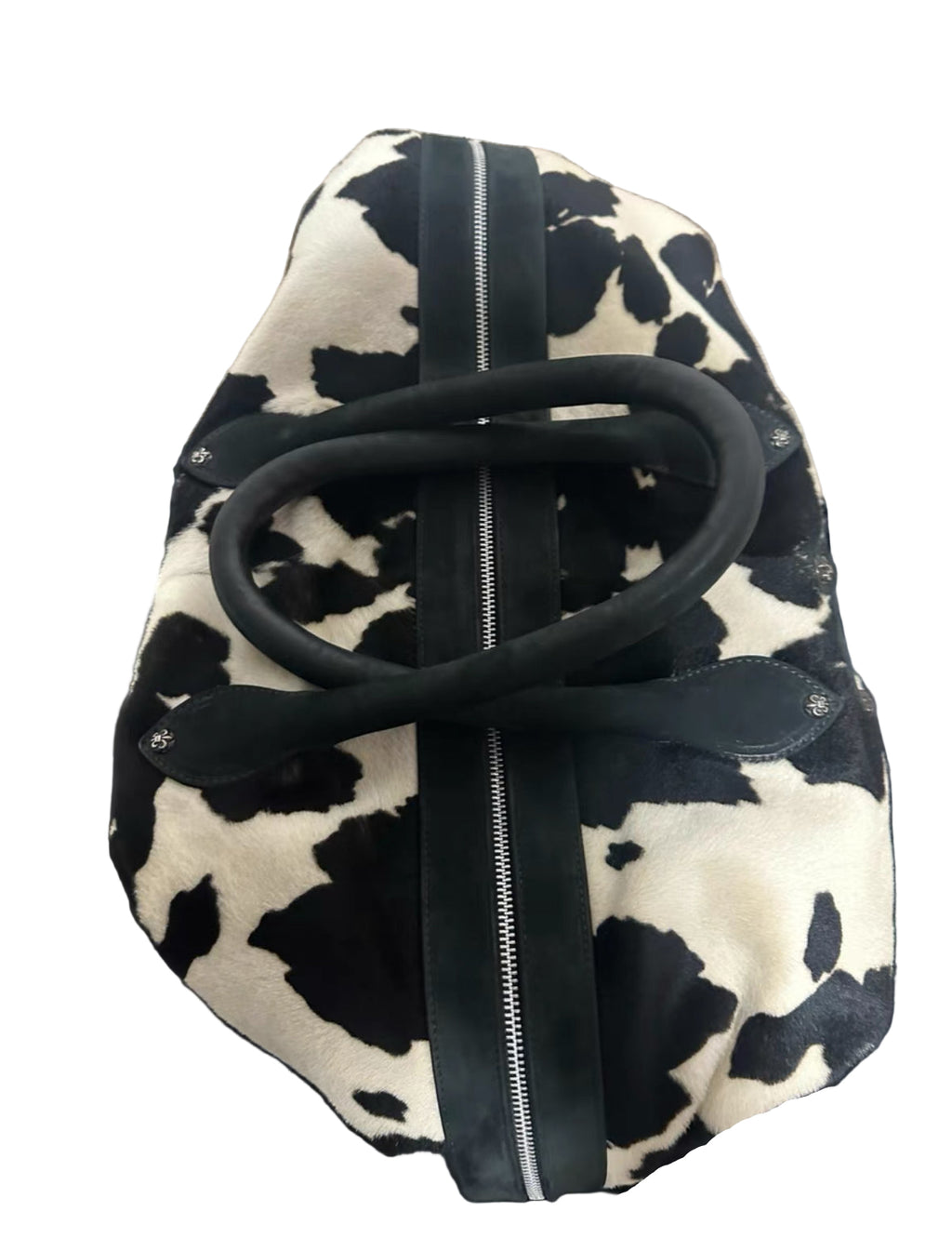 Chrome Hearts Lyon Pony Hair Duffle Bag — Cow Print