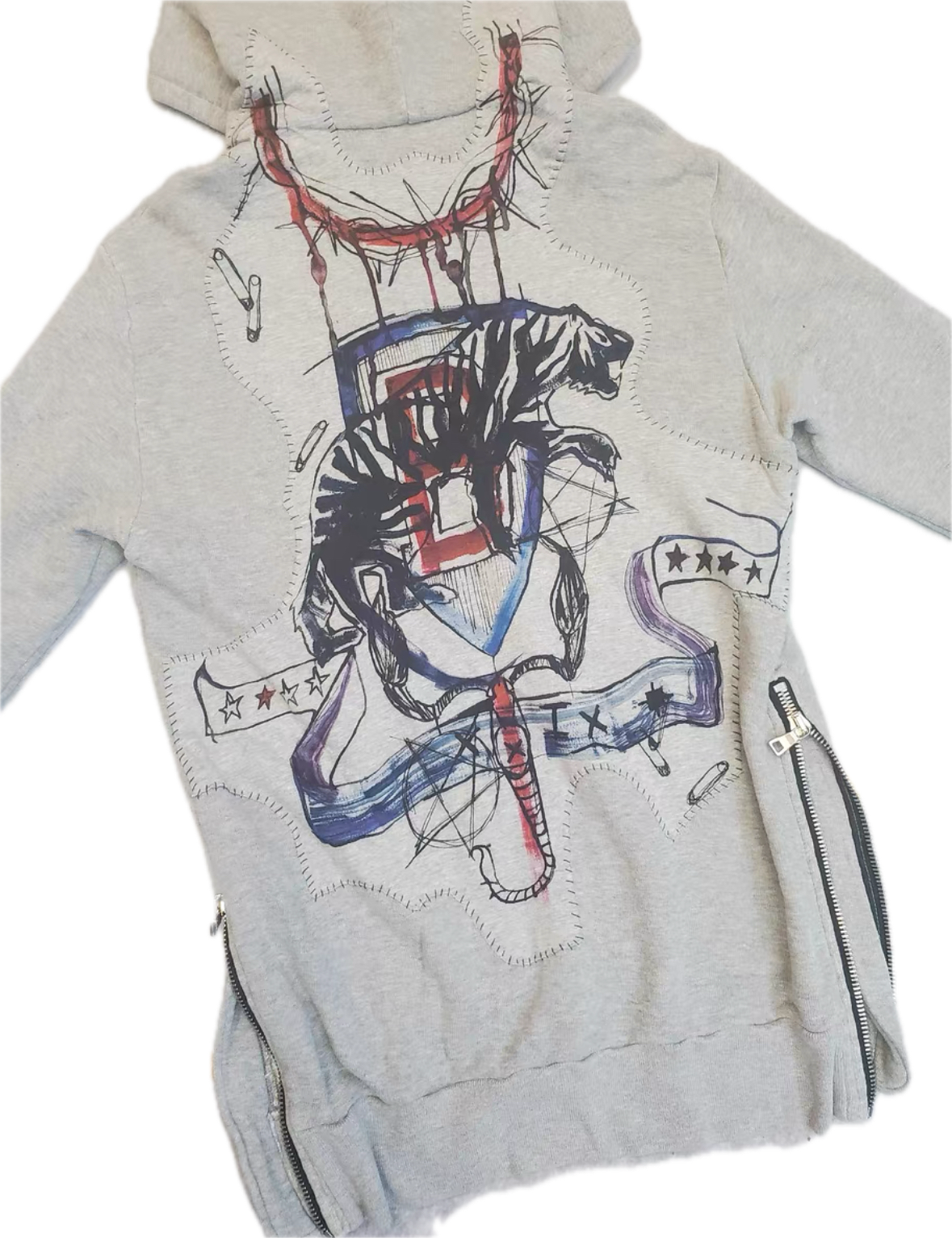 Balmain Distressed Poster Hoodie