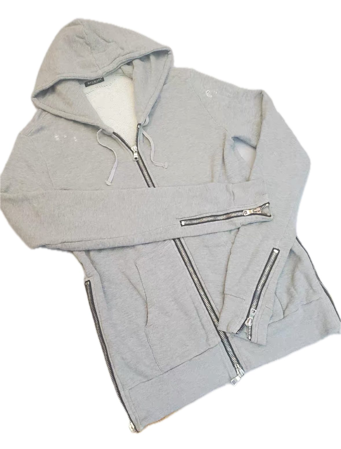 Balmain Distressed Poster Hoodie