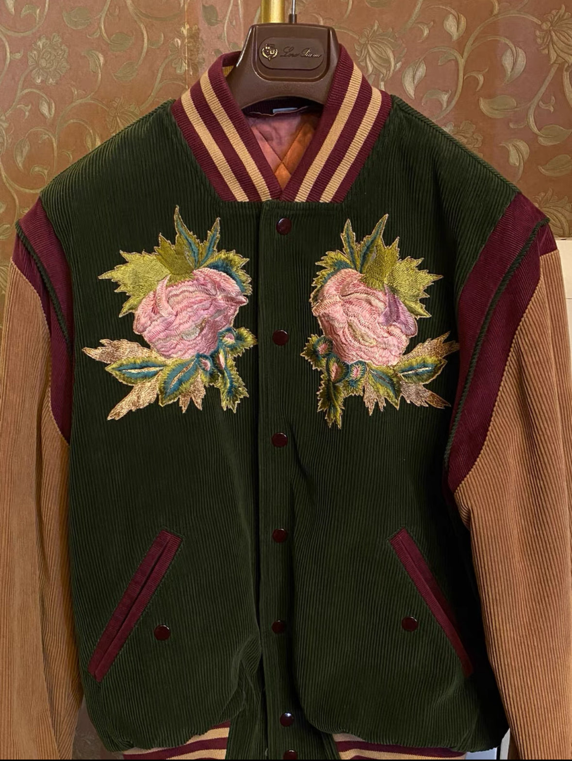 Gucci Embroidered Tiger Corduroy Varsity Jacket