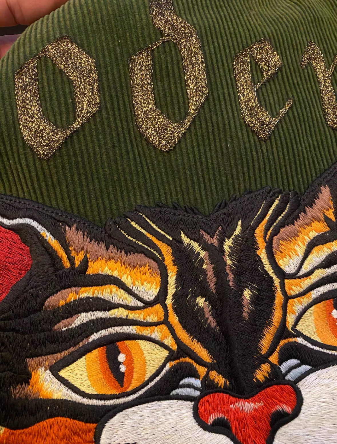 Gucci Embroidered Tiger Corduroy Varsity Jacket