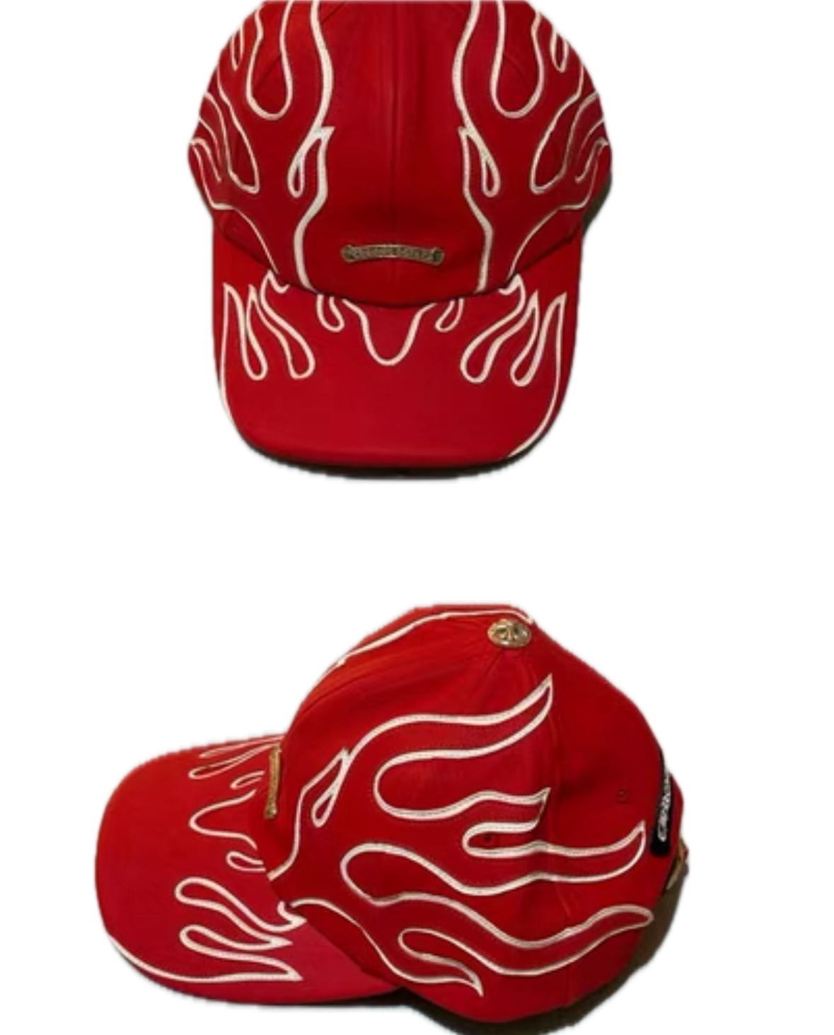 Chrome Hearts Flame Patchwork Leather Cap — Younglord Worn