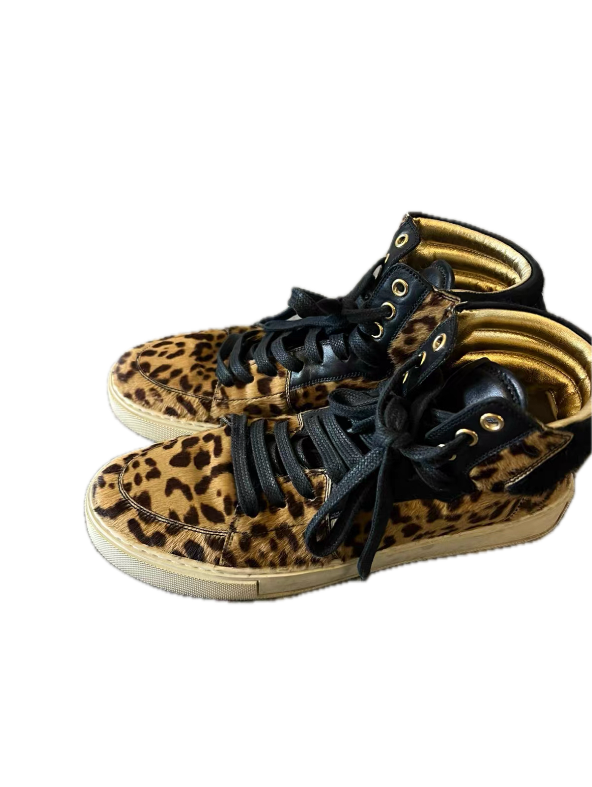 Yves Saint Laurent Leopard High-Top Sneakers