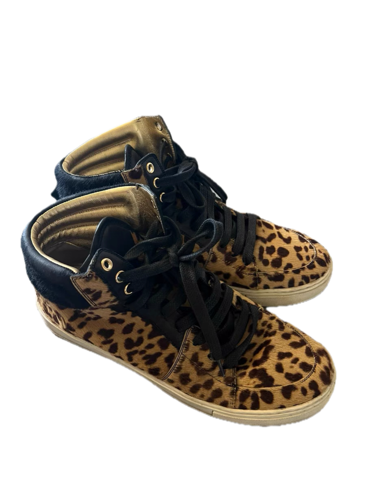 Yves Saint Laurent Leopard High-Top Sneakers