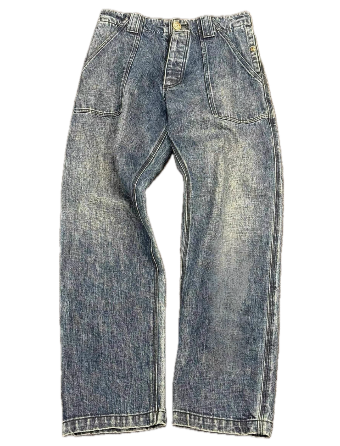 Chrome Hearts Washed Blue Work Jeans