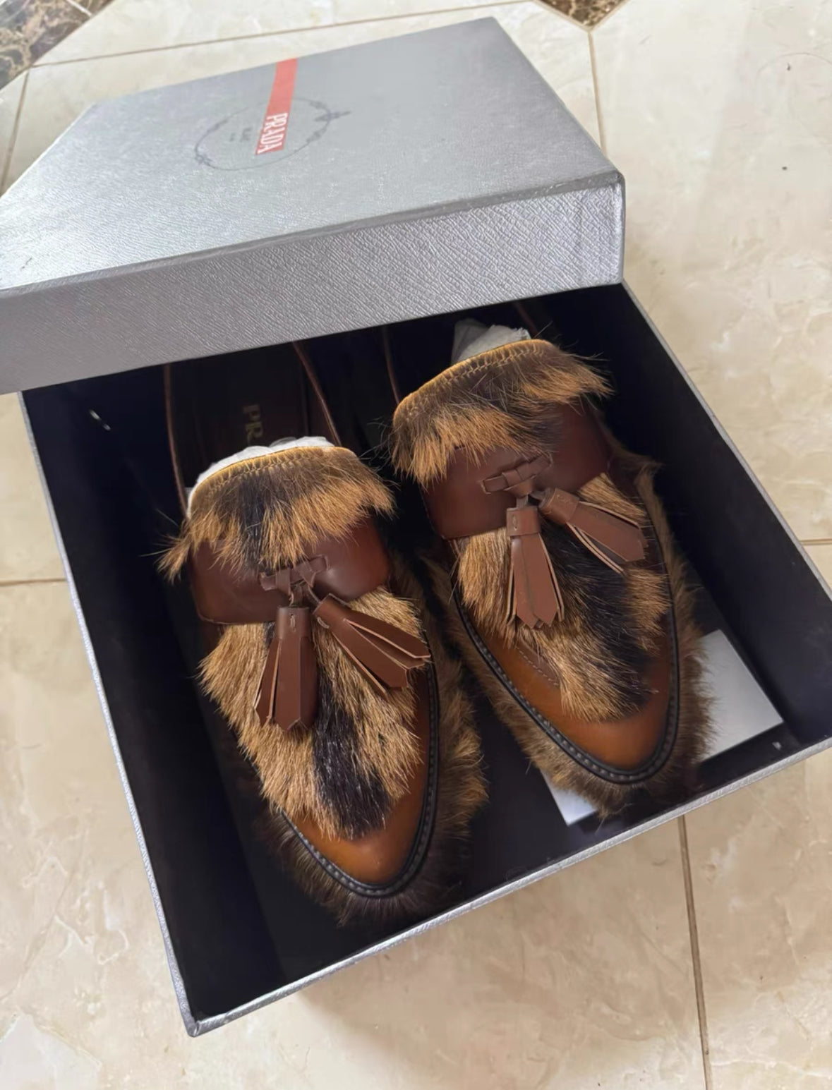 Prada Calf Hair Loafers