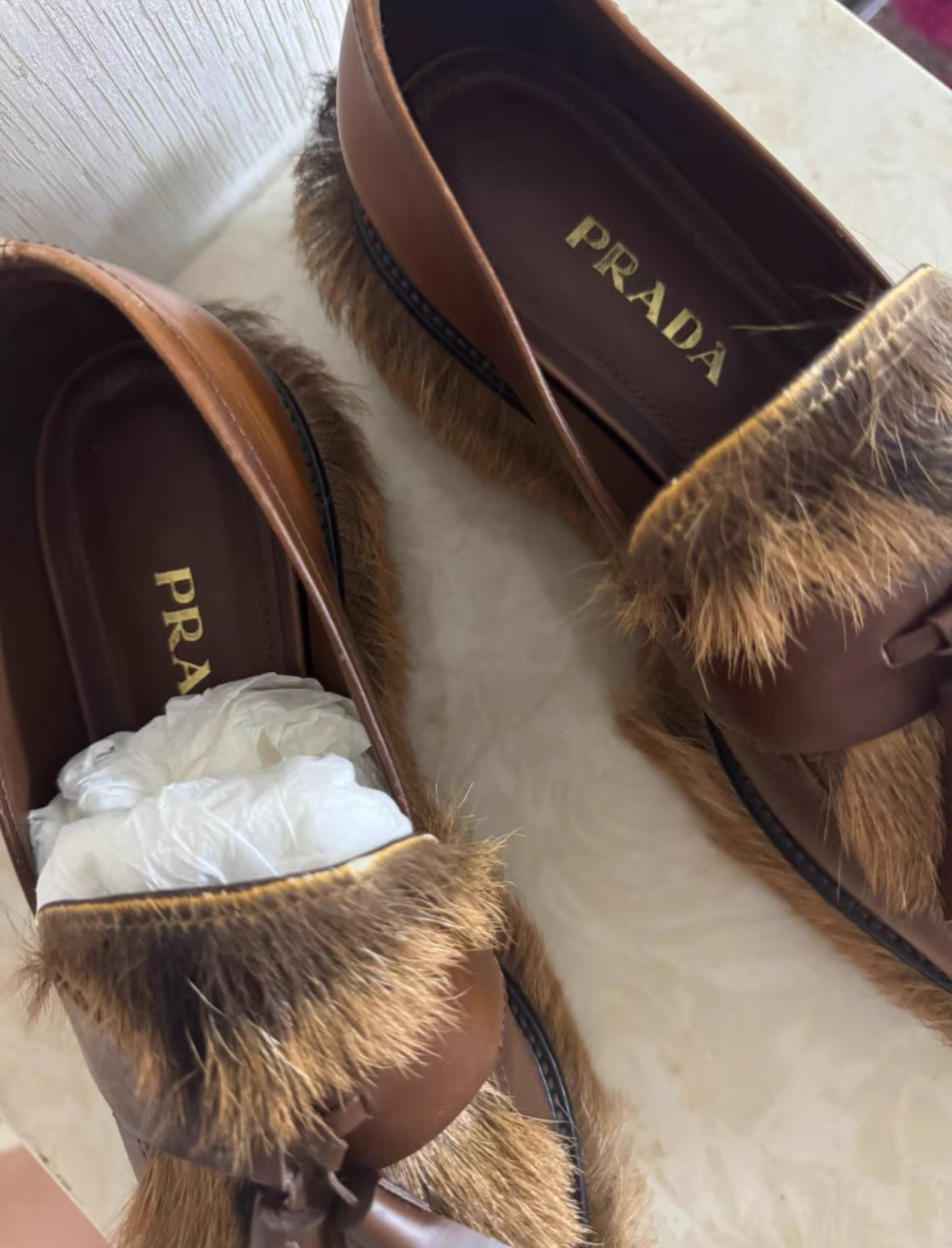 Prada Calf Hair Loafers