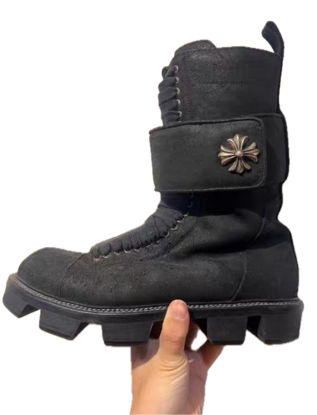 Chrome Hearts x Rick Owens Gunslinger Zipper Combat Boots