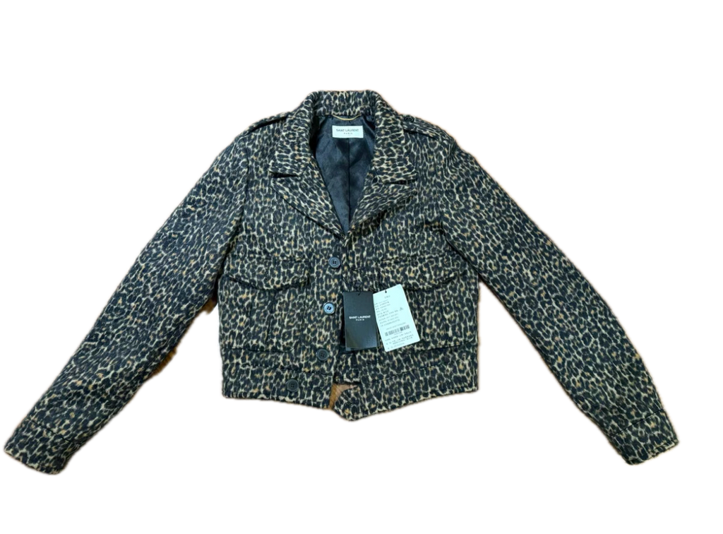 Saint Laurent Leopard Wool Jacket