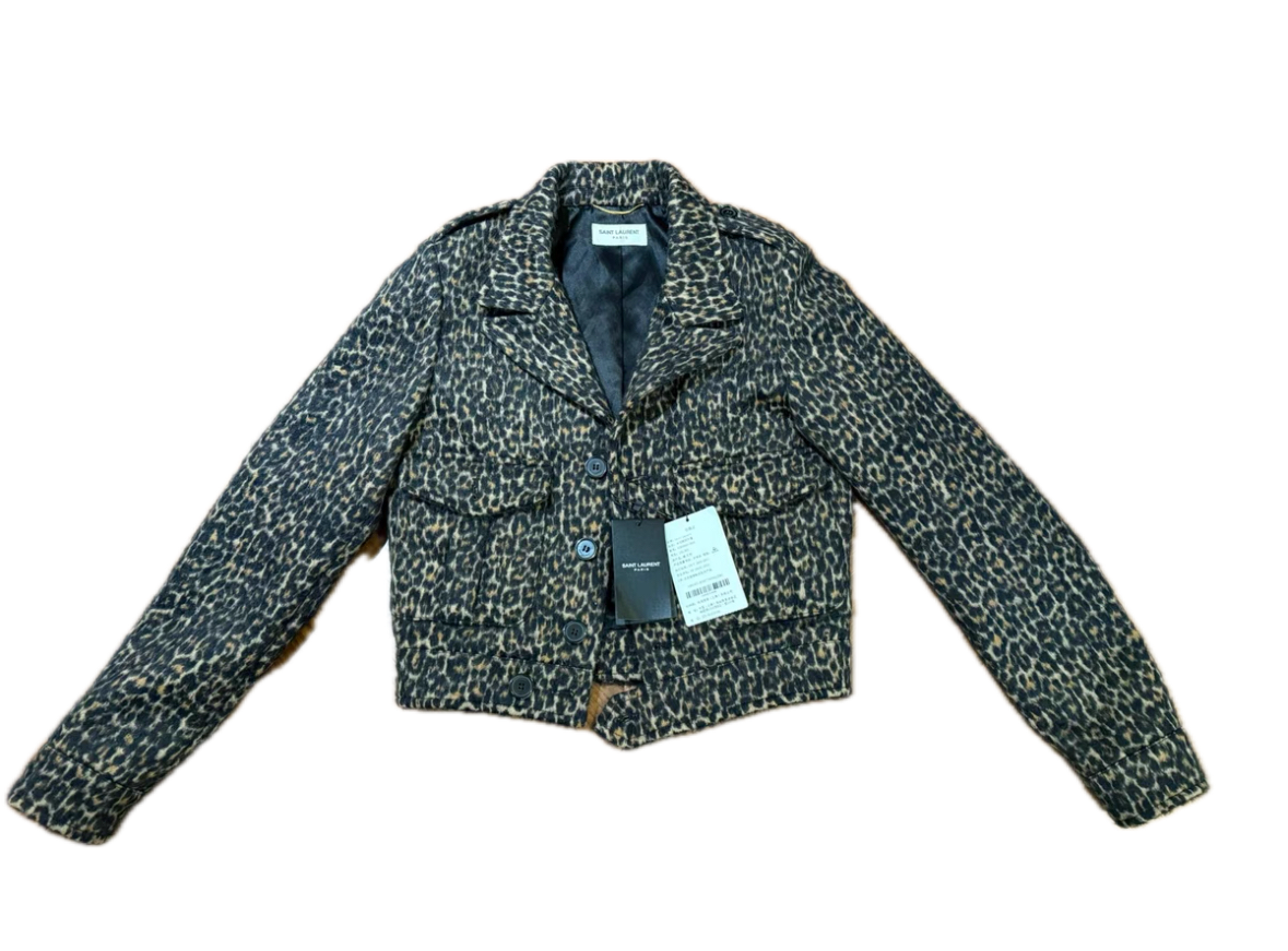 Saint Laurent Leopard Wool Jacket