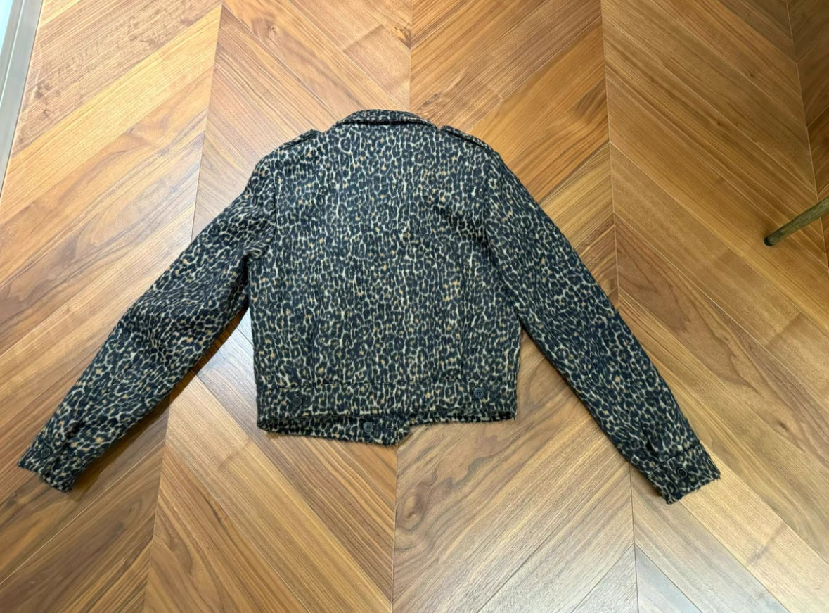 Saint Laurent Leopard Wool Jacket