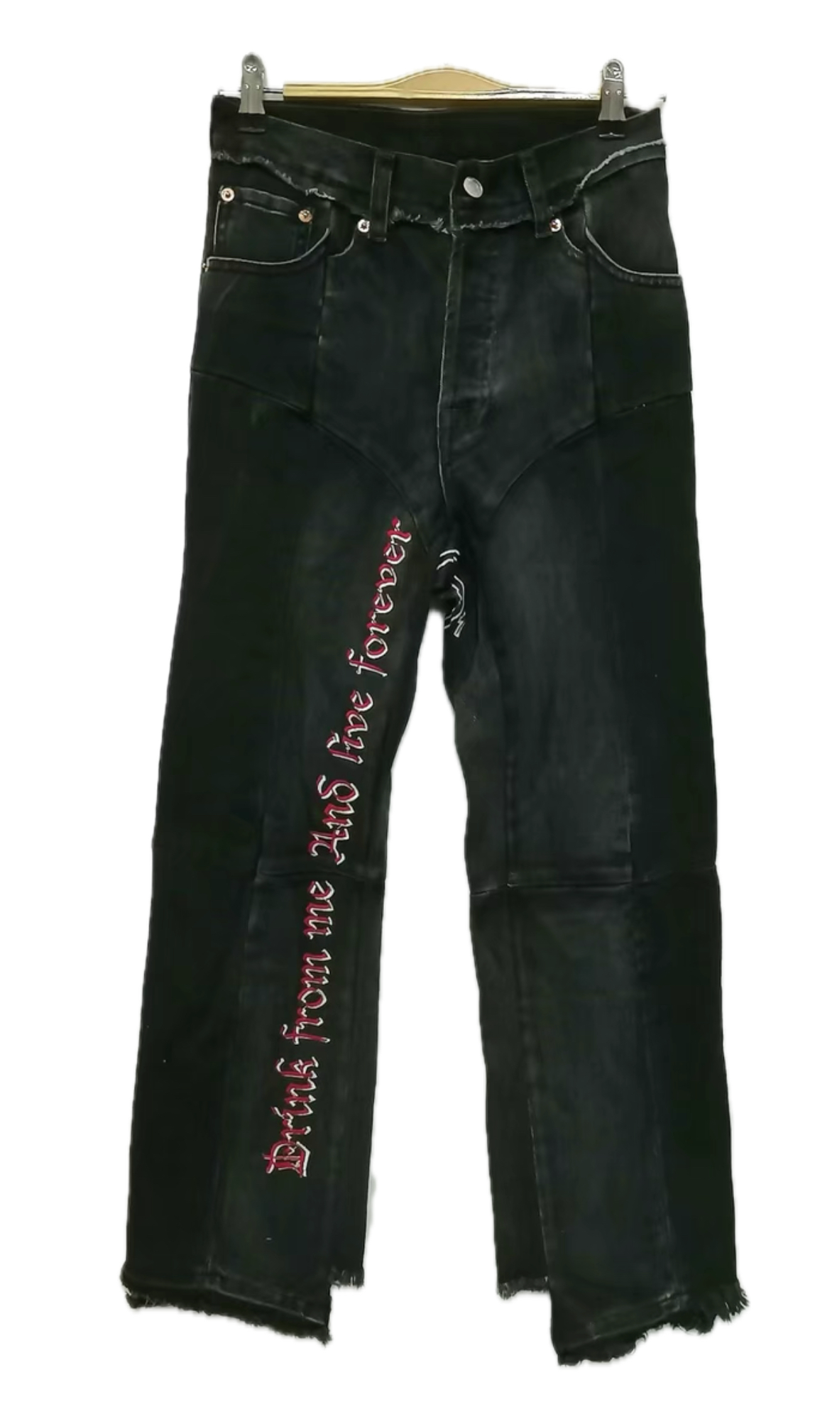 Vetements Reworked Star Embroidered Crop Jeans