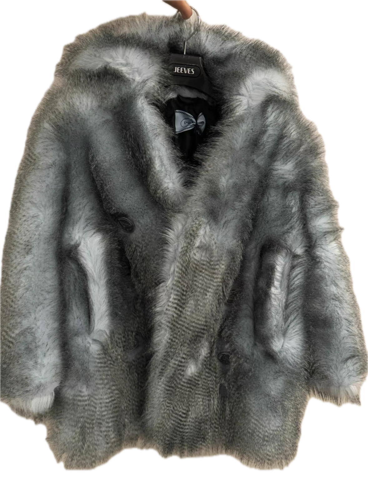 Prada Smog-Blue Fur Jacket