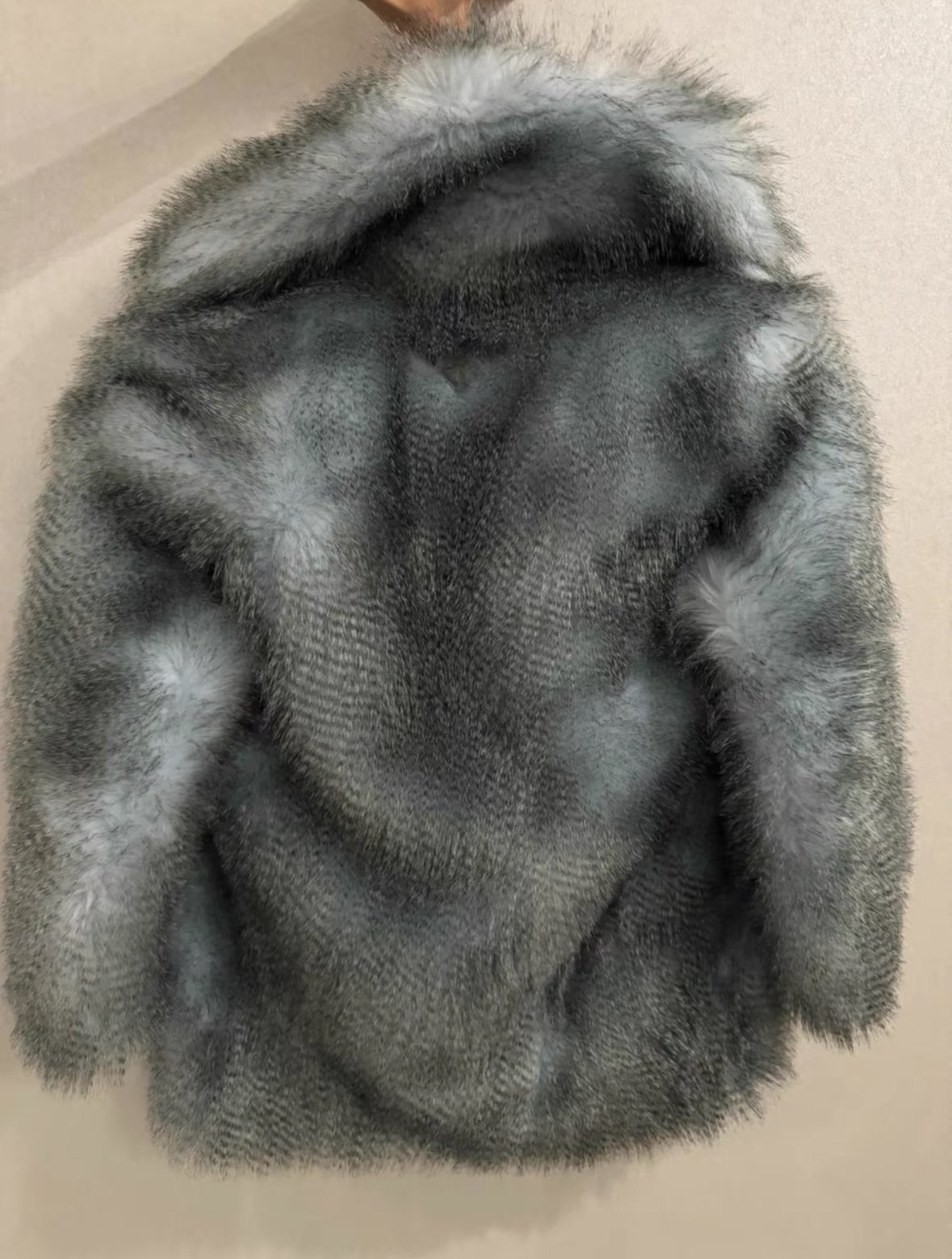 Prada Smog-Blue Fur Jacket