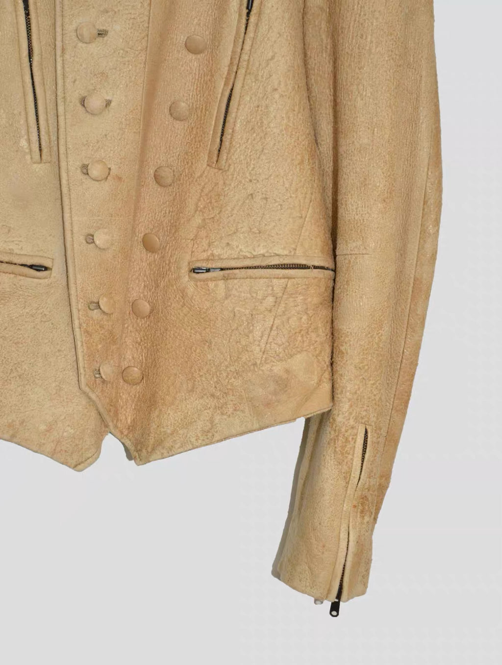 Number (N)ine SS07 'About a Boy' Distressed Leather Jacket