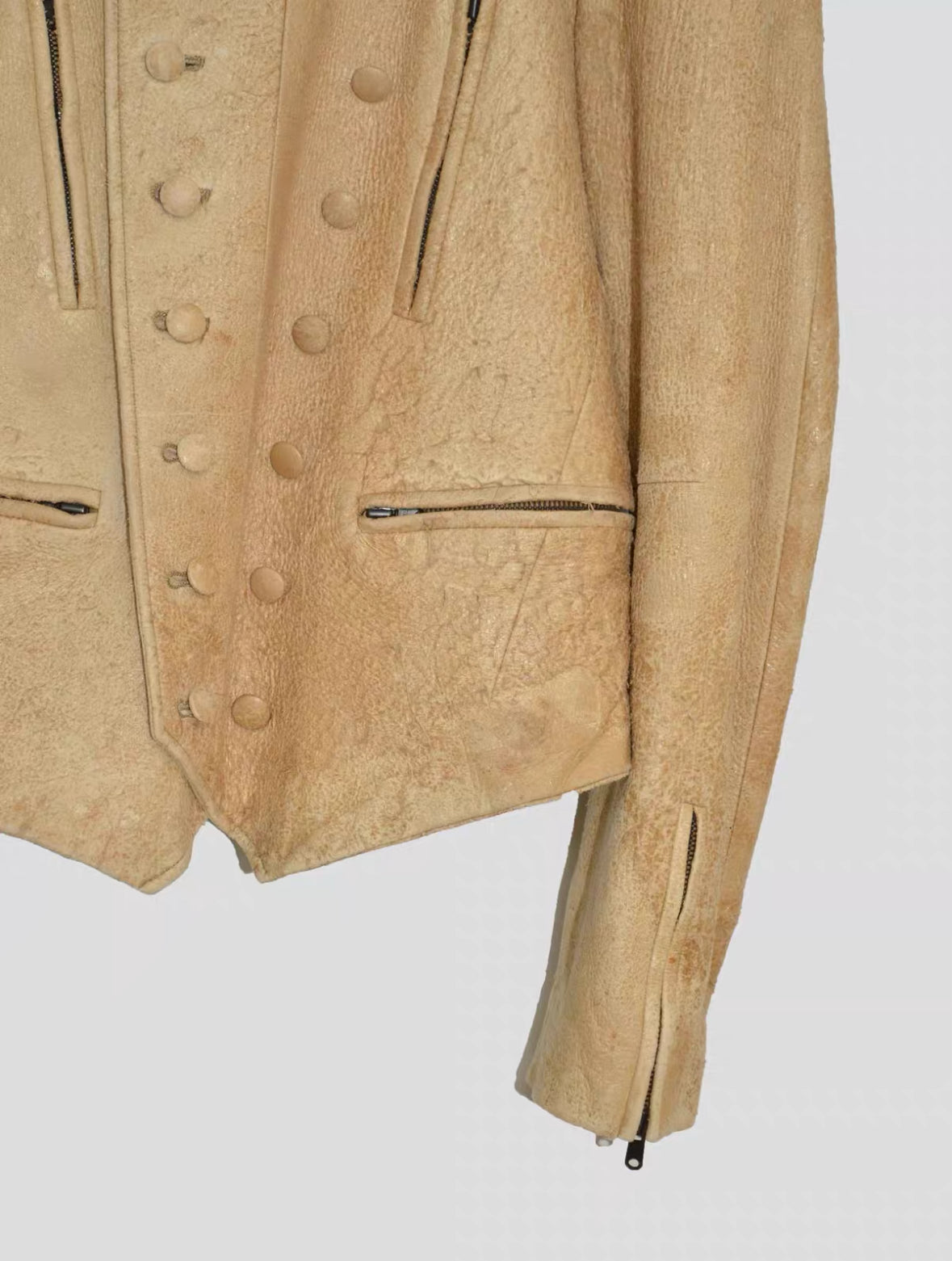 Number (N)ine SS07 'About a Boy' Distressed Leather Jacket