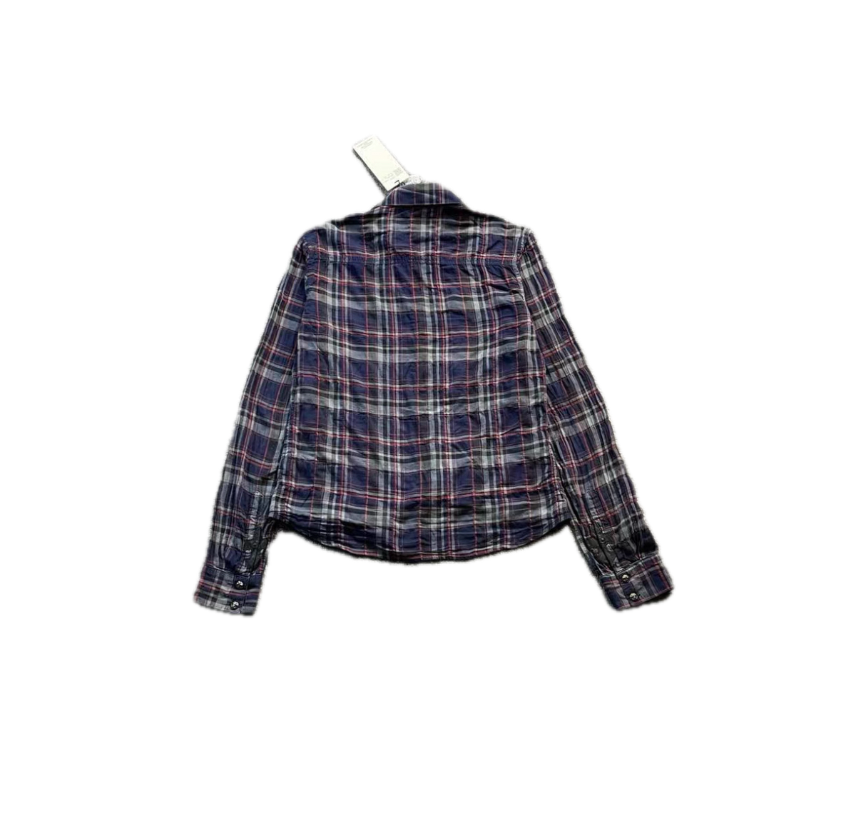 Chrome Hearts Plaid Leather Panel Shirt
