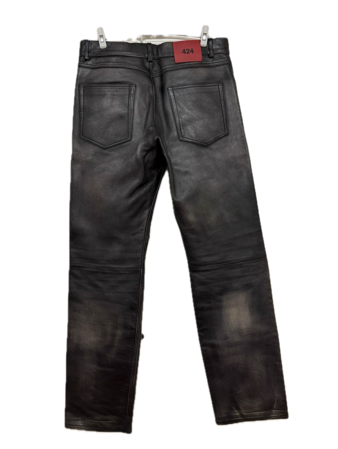 424 on Fairfax Washed Leather Pants