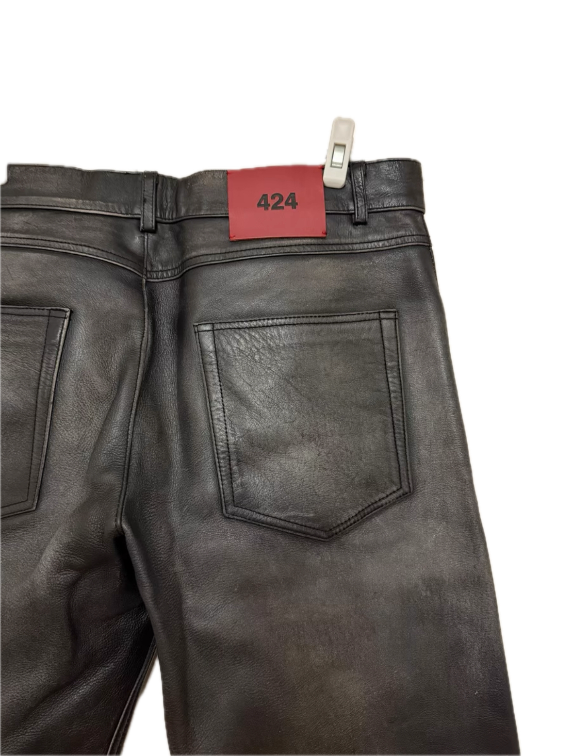 424 on Fairfax Washed Leather Pants