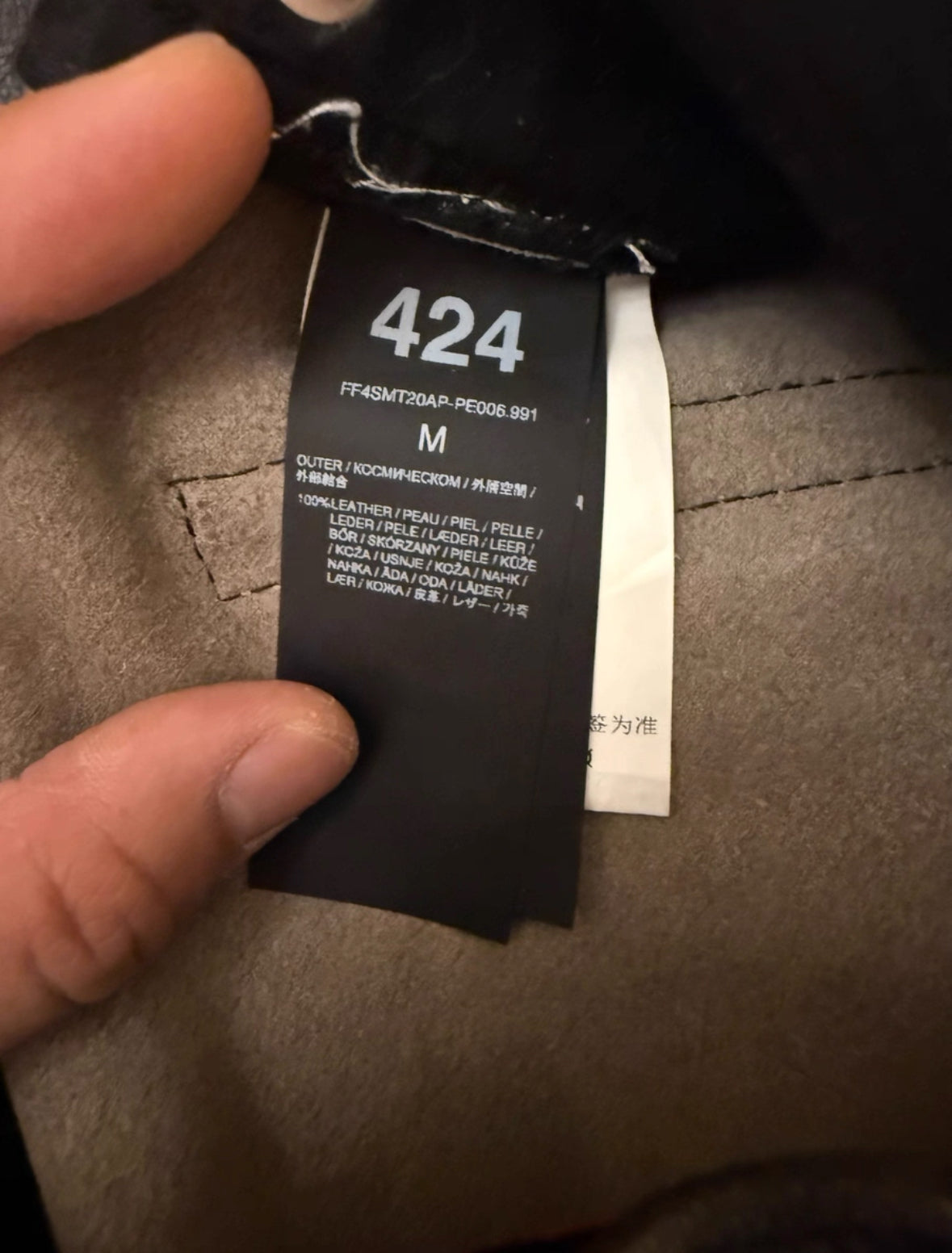 424 on Fairfax Washed Leather Pants