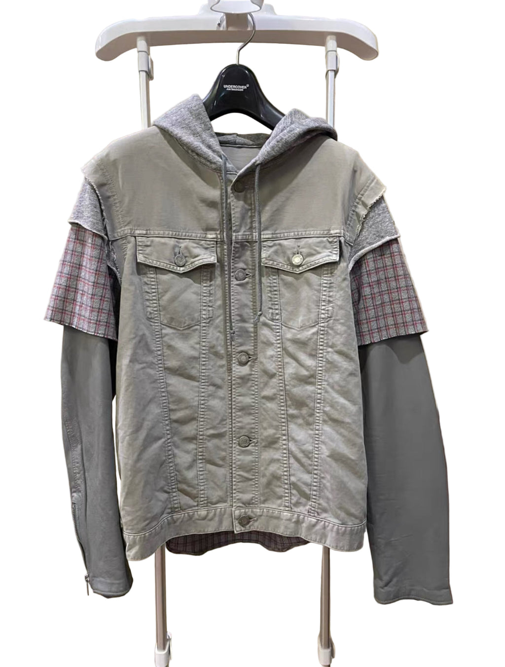 Undercover 2012SS Hybrid Leather-Sleeve Jacket