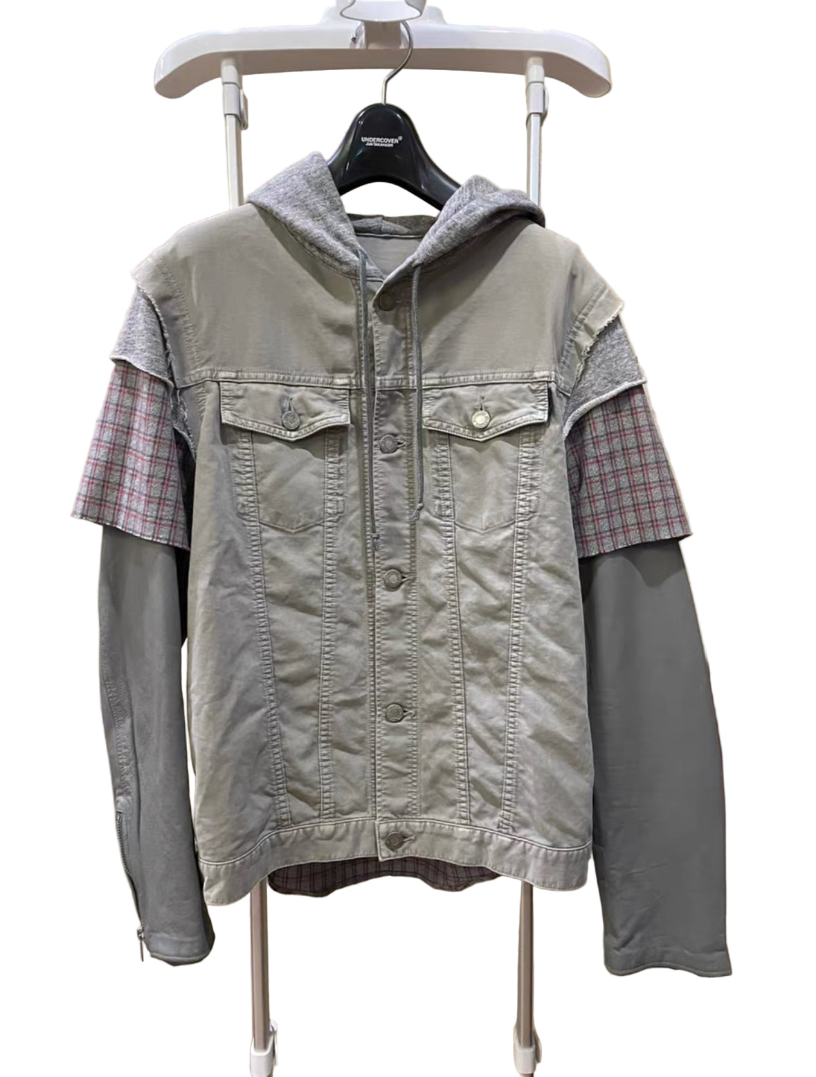 Undercover 2012SS Hybrid Leather-Sleeve Jacket