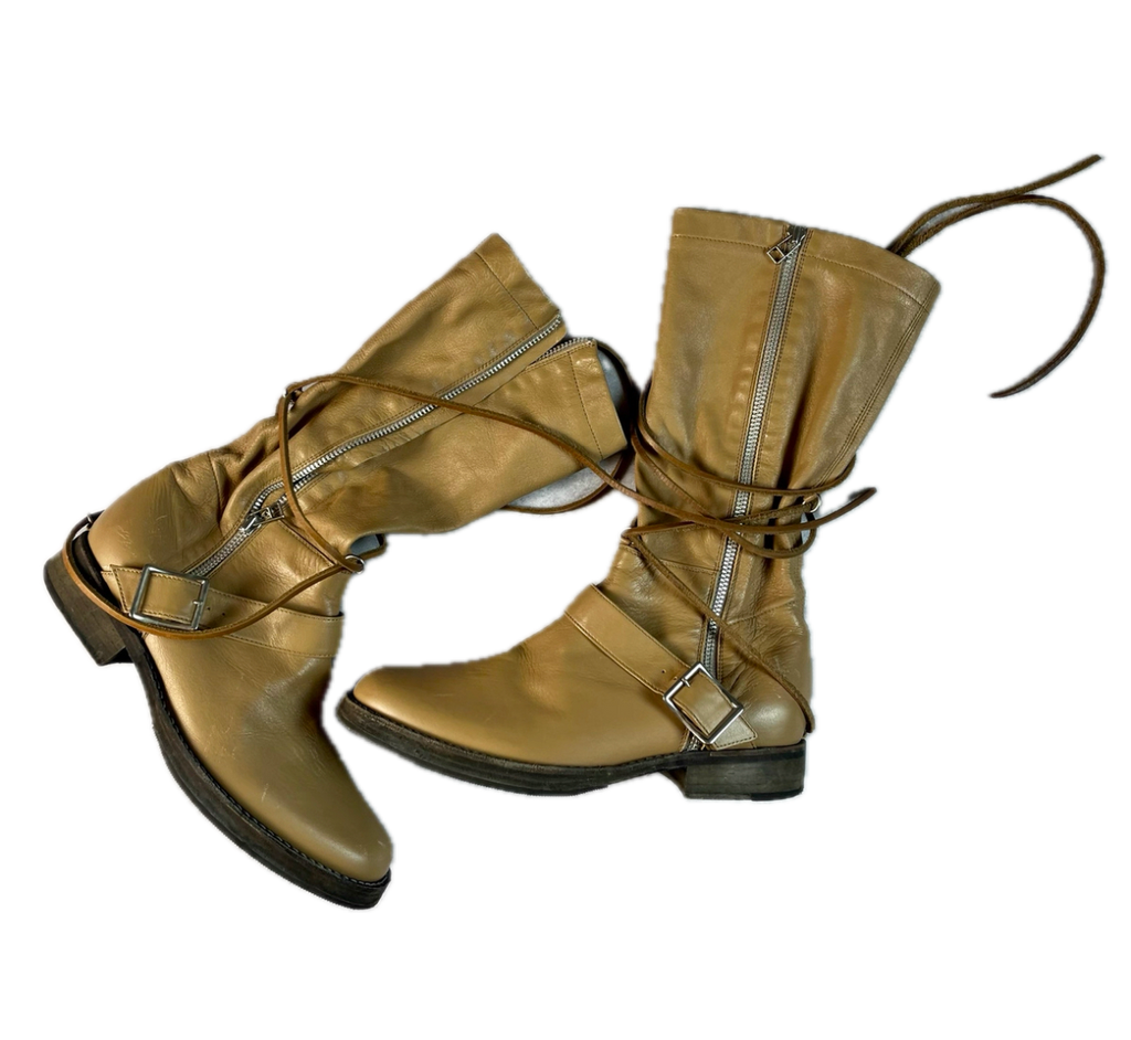 Undercover AW05 'Arts & Crafts' Engineer Strap Boots