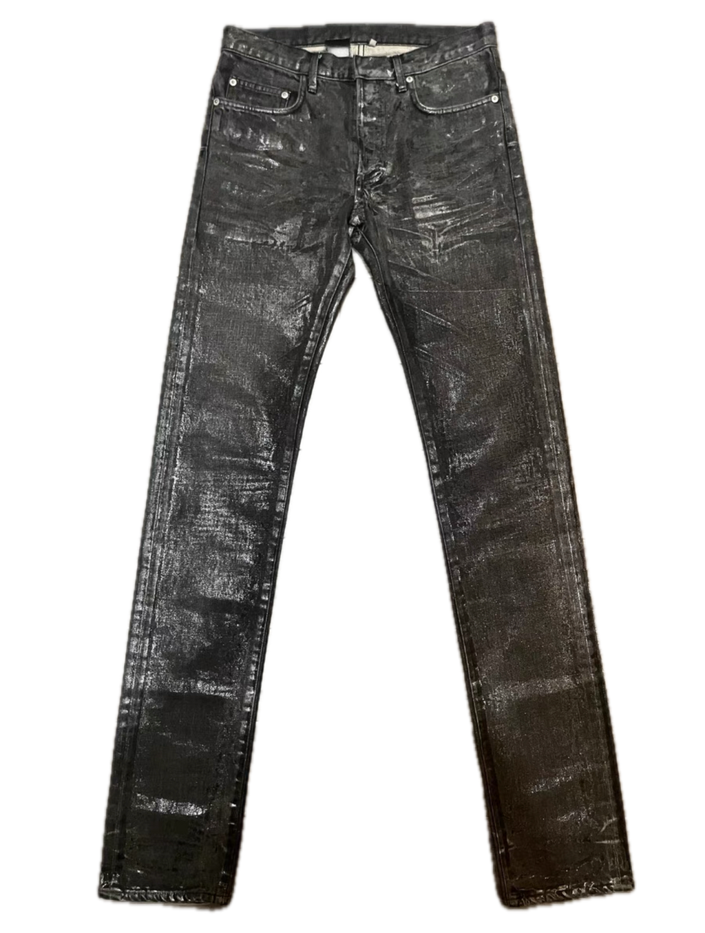 Dior Homme 08AW by Hedi Slimane Waxed Black Jeans