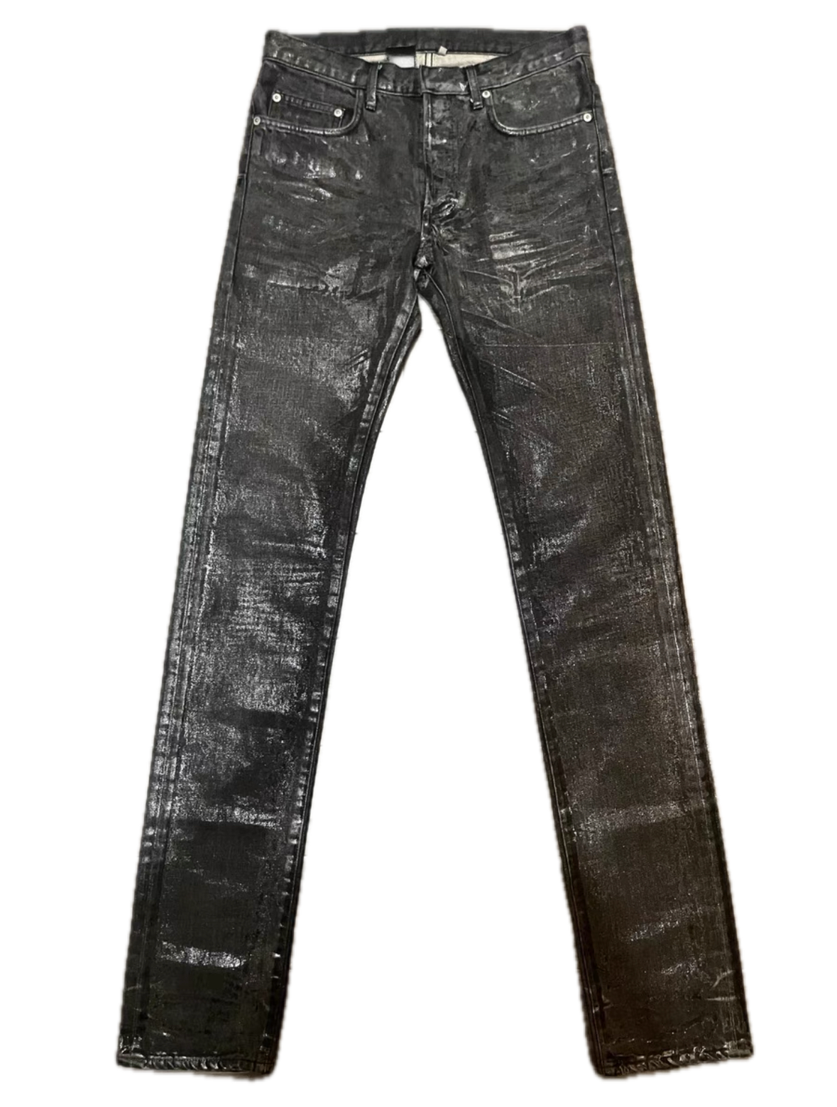 Dior Homme 08AW by Hedi Slimane Waxed Black Jeans