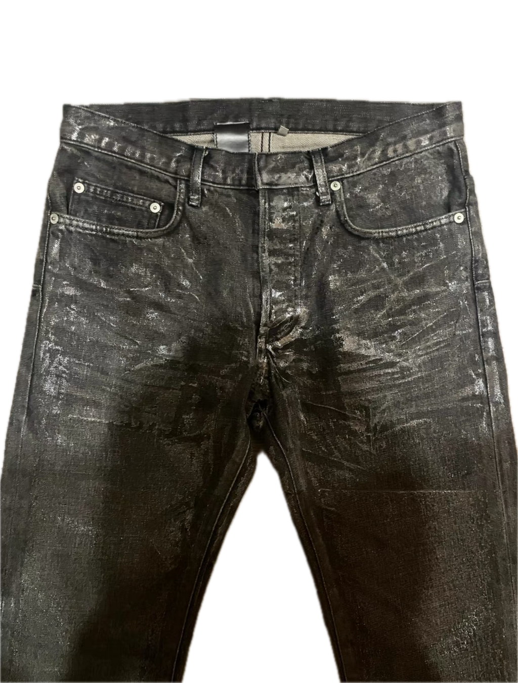 Dior Homme 08AW by Hedi Slimane Waxed Black Jeans