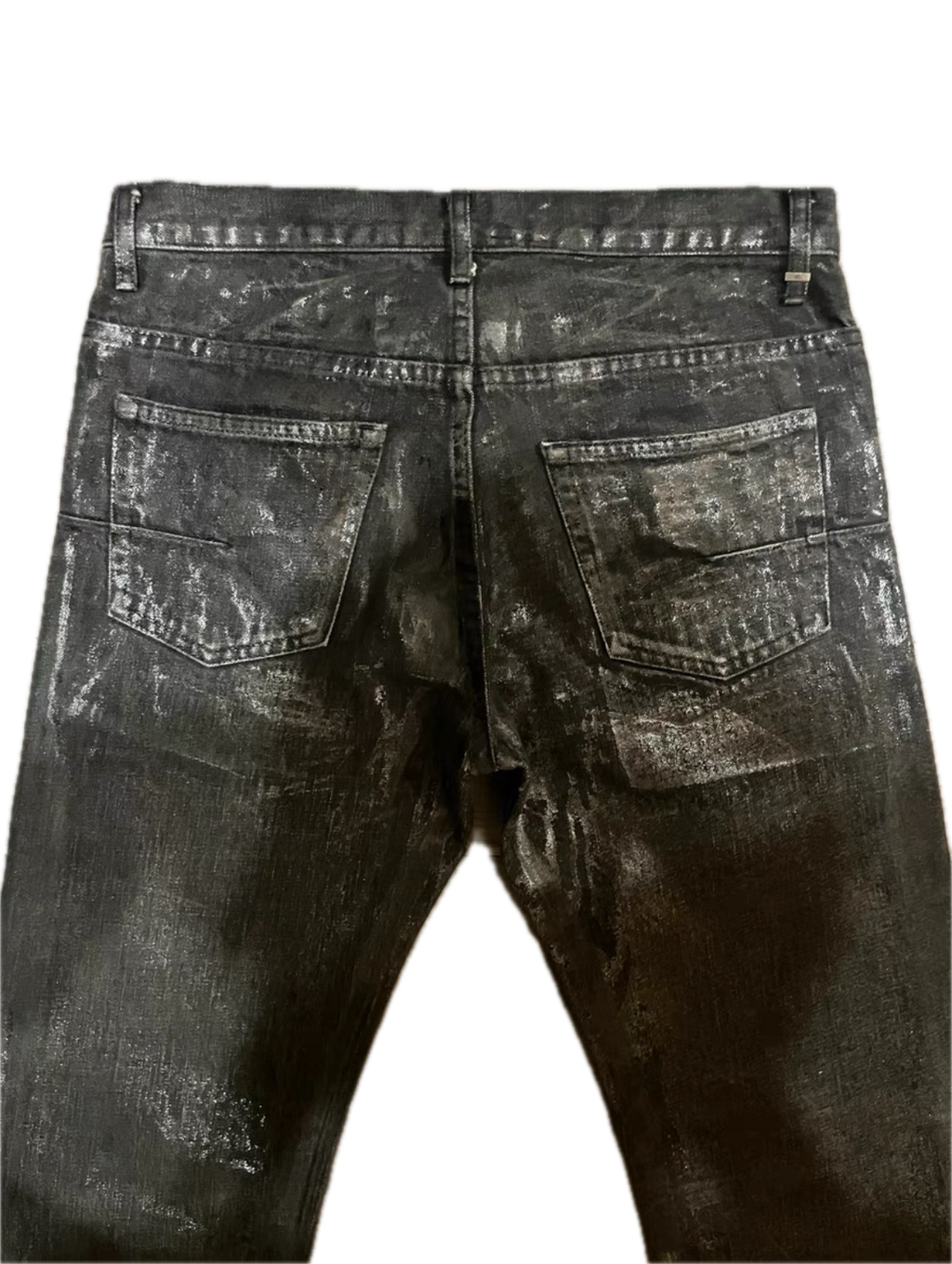 Dior Homme 08AW by Hedi Slimane Waxed Black Jeans