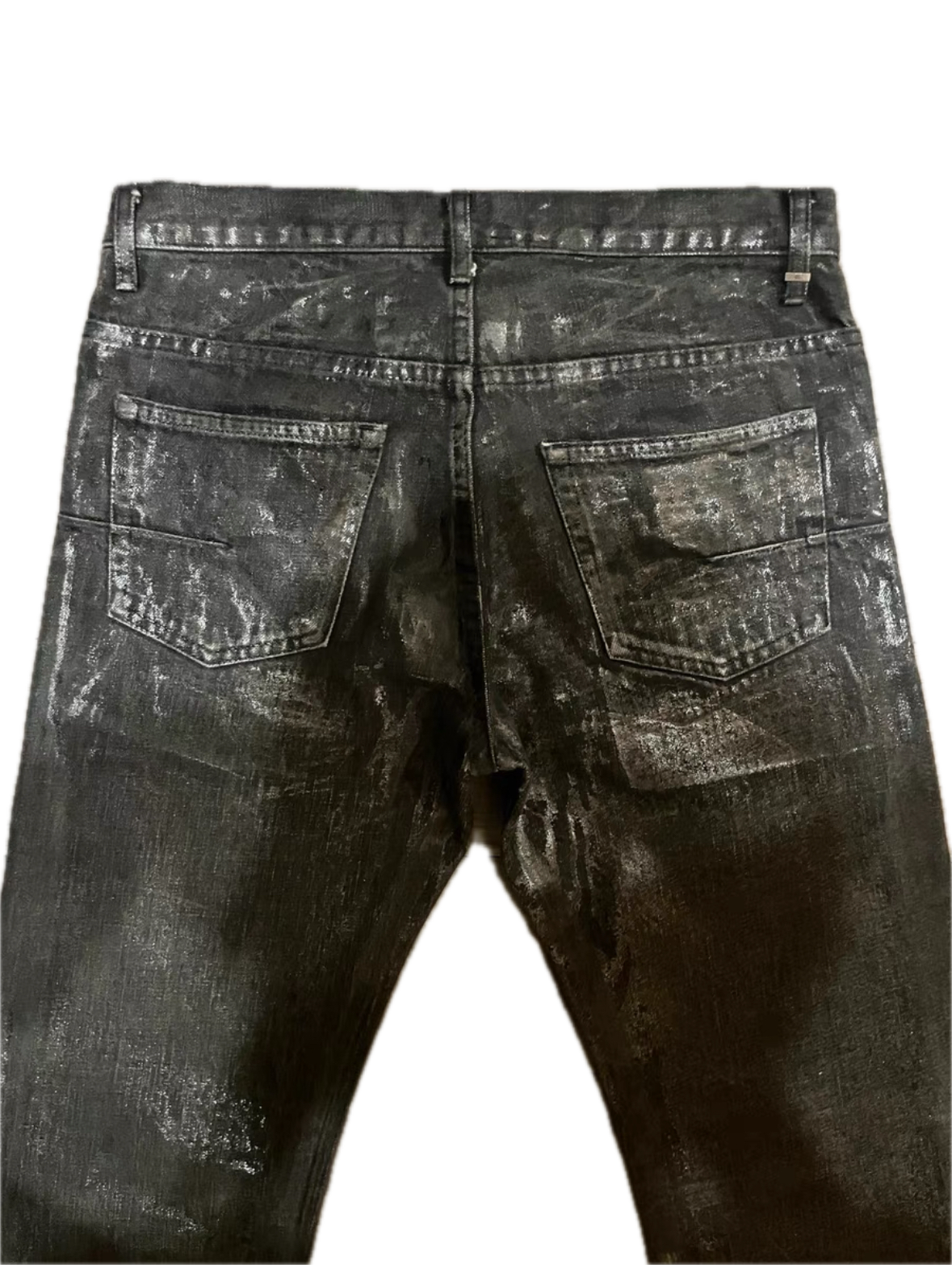 Dior Homme 08AW by Hedi Slimane Waxed Black Jeans