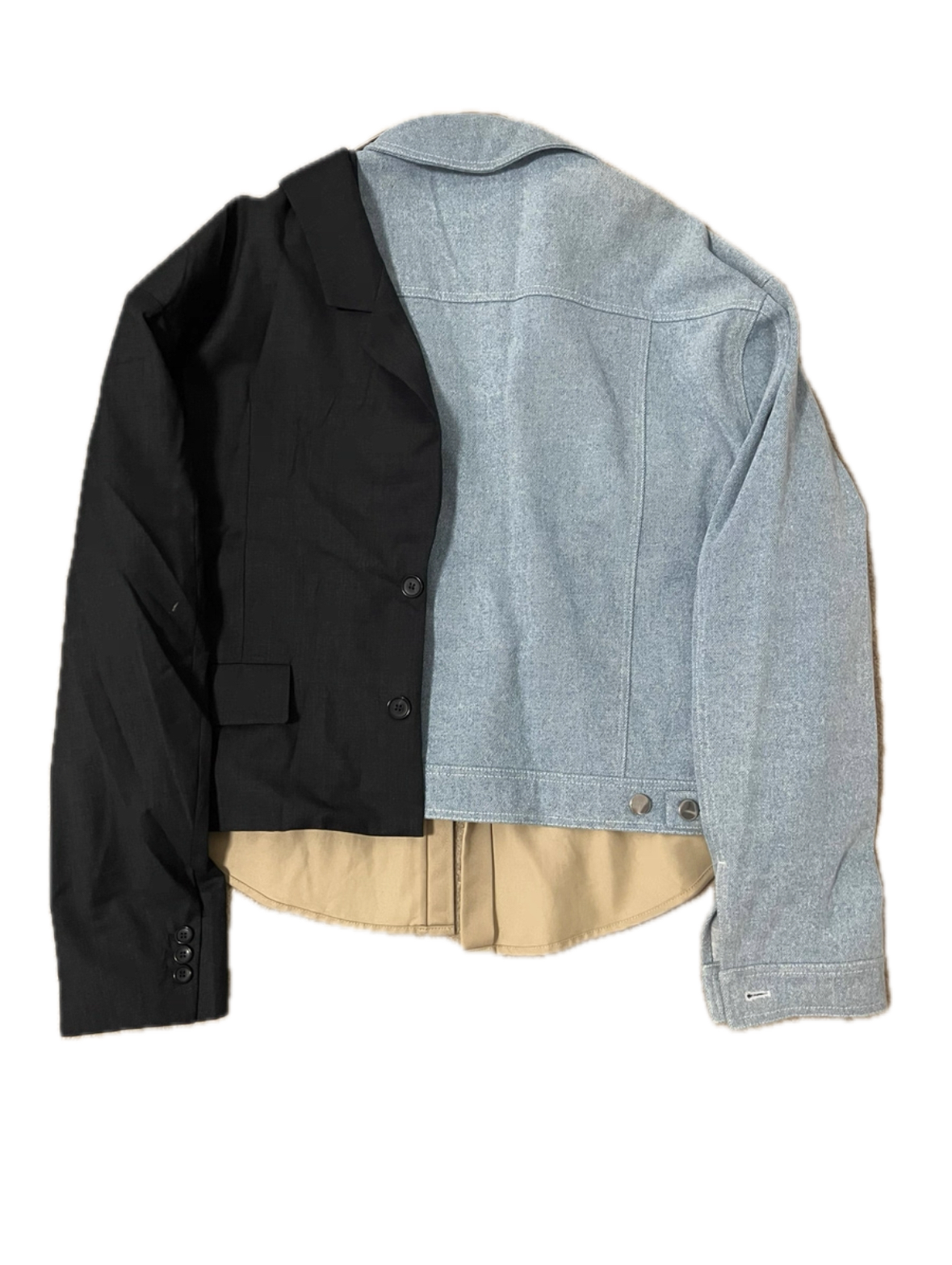 Gosha Rubchinskiy Structural Patchwork Denim Jacket/Work Shirt/Blazer
