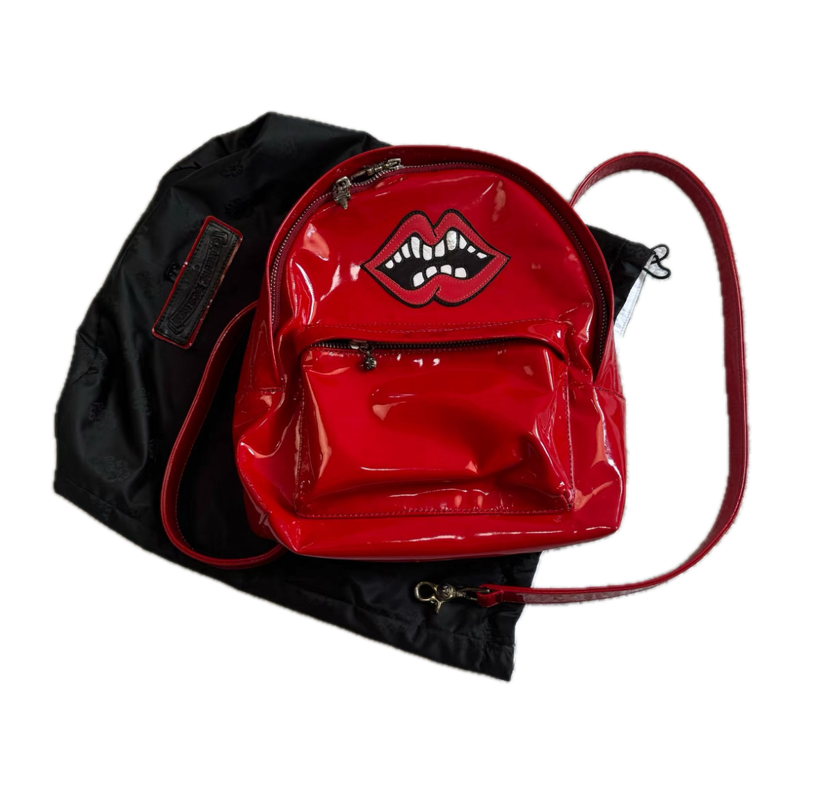 Chrome Hearts Matty Boy Red Patent Leather Backpack